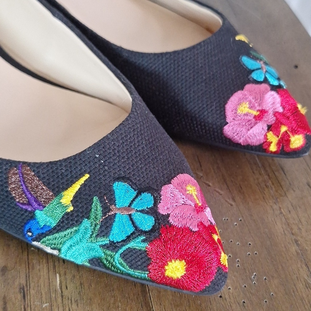 Nine West Embroidered Speakup Ballet Flats Size 7.5 - Picture 12 of 12